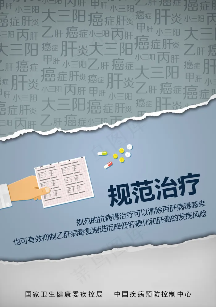 世界肝炎日规范治疗海报psd模版下载