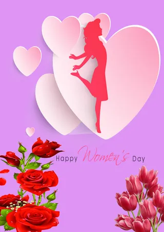 三八妇女节女神节贺卡素材