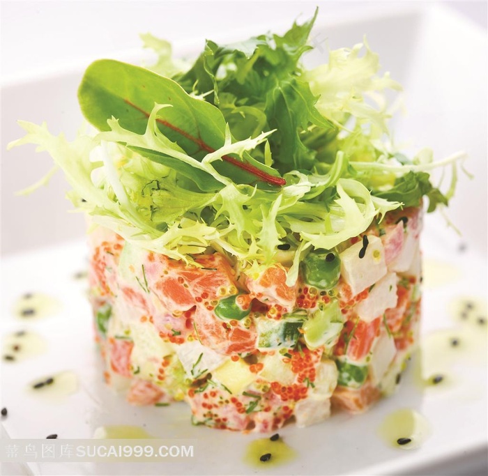 三文鱼鱼子生菜沙拉