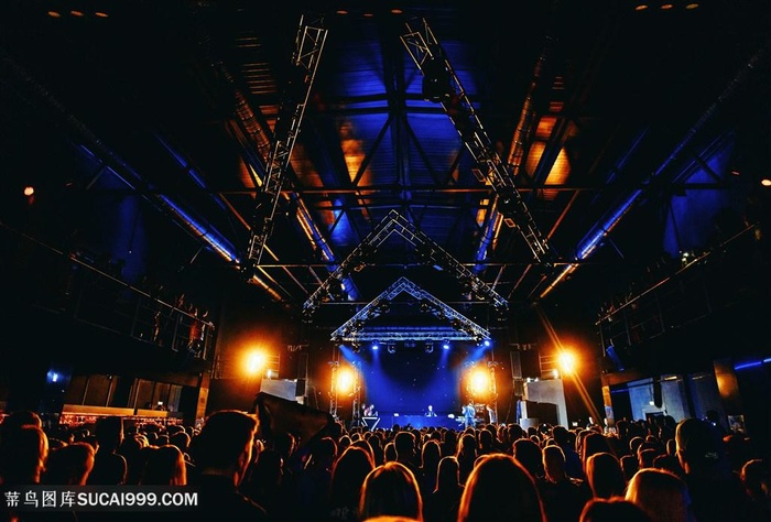 热烈的演唱会舞台人群