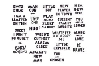 儿童卡通插画装饰图案墙教育品牌vi手绘可爱英文字母矢量素材