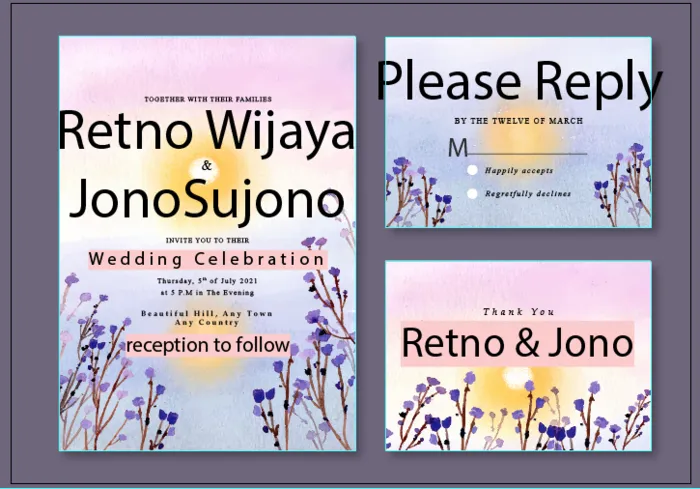 祝贺婚礼结婚邀请卡素材 eps,ai矢量模版下载