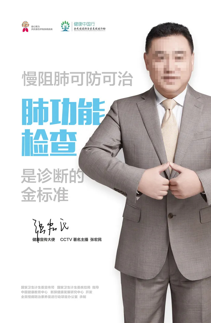 世界慢阻肺日张宏民海报psd模版下载