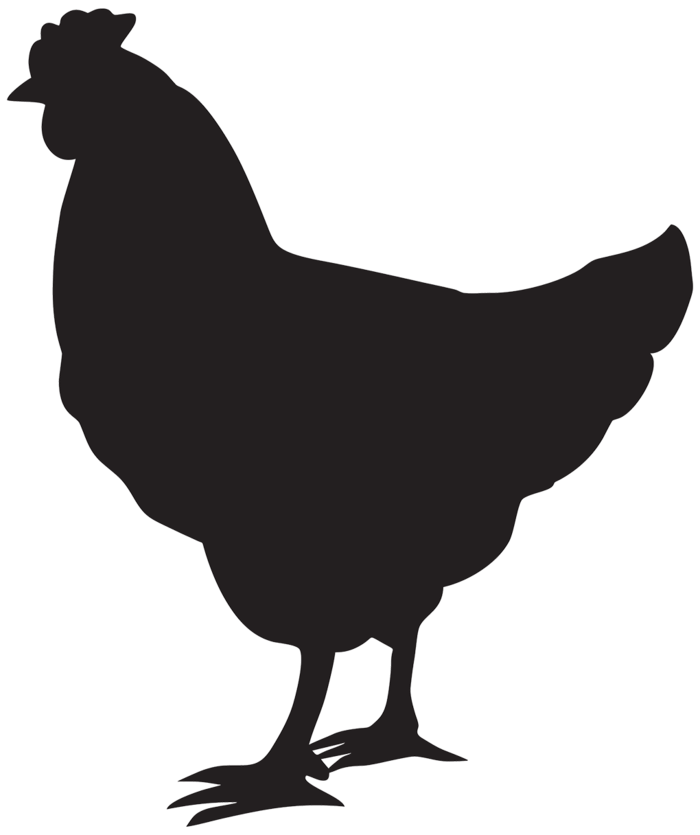 公鸡剪影卡通