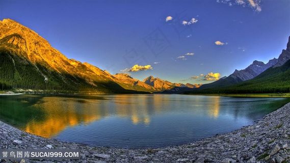 湖畔美景风景画壁纸