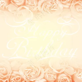 生日快乐玫瑰花底纹图片