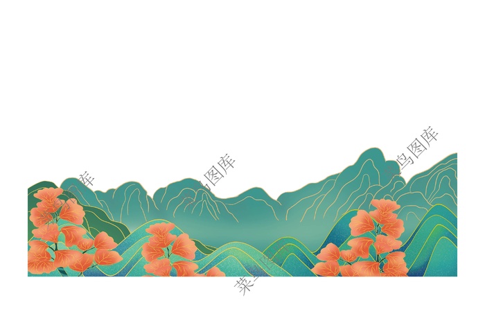 山脉，花朵高清图