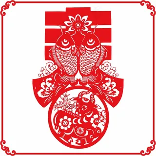 春节剪纸 剪纸风元素