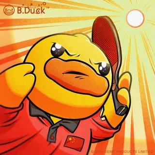 B.Duck品牌插画-奥运乒乓