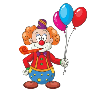 小丑气球卡通