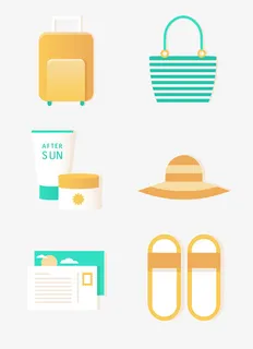防晒矢量素材