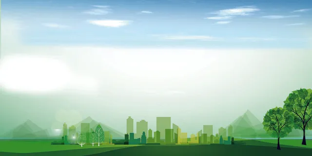绿色生活城市背景
