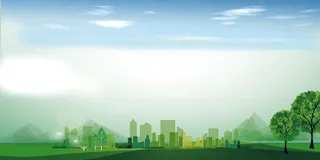 绿色生活城市背景