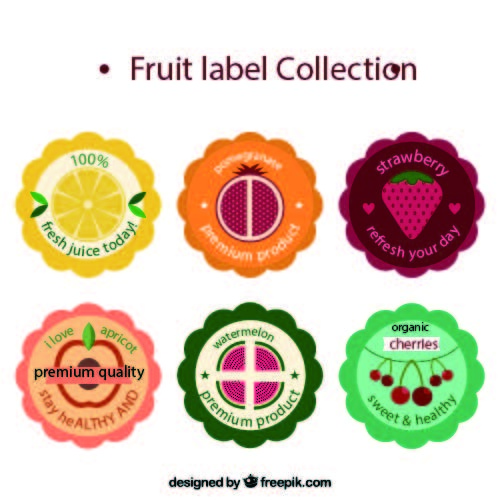 免抠创意水果标签