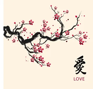 中国山水画水墨图案素材21