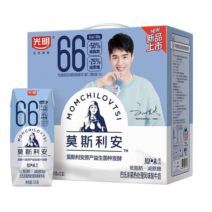 光明穆斯利安1超市商品白底图免抠实物摄影png格式图片透明底