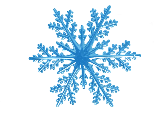 雪花蓝色冰花素材