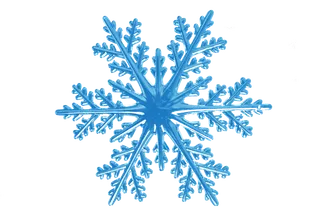 雪花蓝色冰花素材