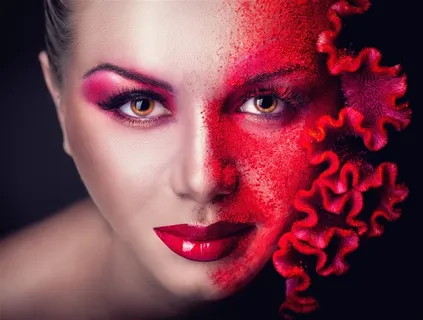 时尚彩妆美女大图