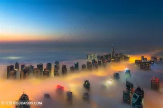繁华的都市夜景高清图片