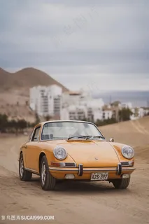 黄色复古汽车图片