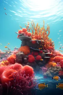 海洋生物海面阳光