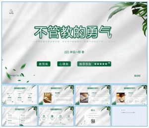 《不管教的勇气》读书笔记ppt模板预览图