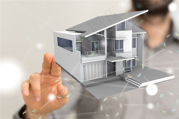 别墅建筑模型高清图片