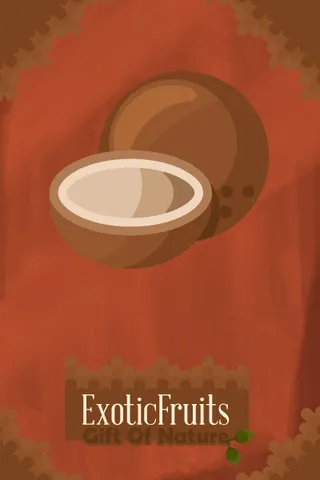 自然风景动物植物扁平矢量插画