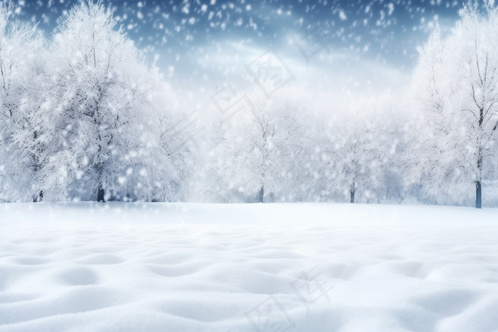 冬天大雪雪花雾凇摄影图(4032x2688)