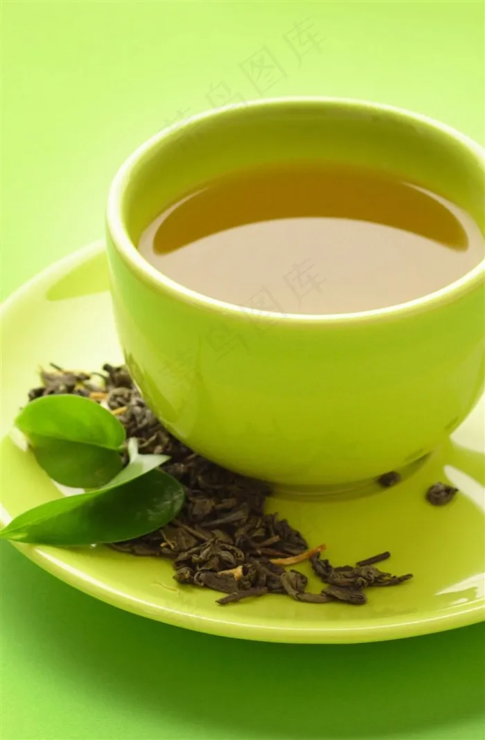 绿色茶杯茶饮素材大图