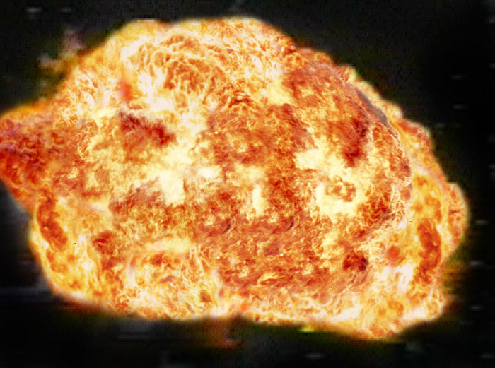 爆炸燃烧的火球