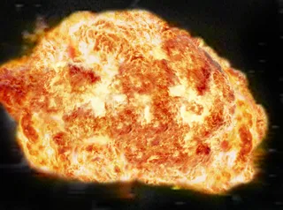 爆炸燃烧的火球