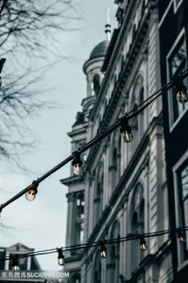 欧美街上的装饰灯