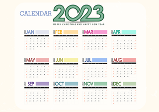 2023日历 2023年挂历 兔年日历 