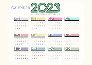 2023日历 2023年挂历 兔年日历 