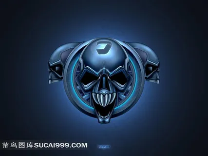 科技骷髅头壁纸素材