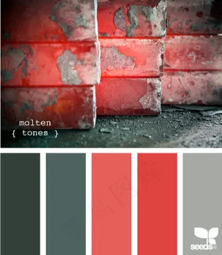 冬天系配色色卡色彩搭配