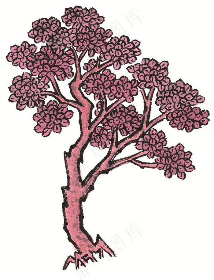 古木工笔素材