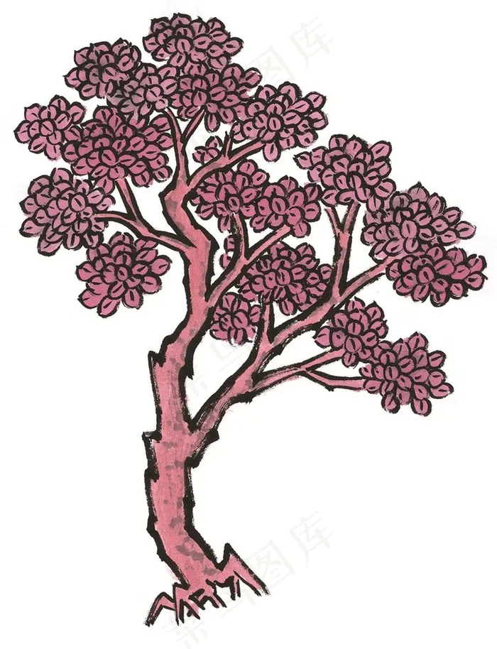 古木工笔素材