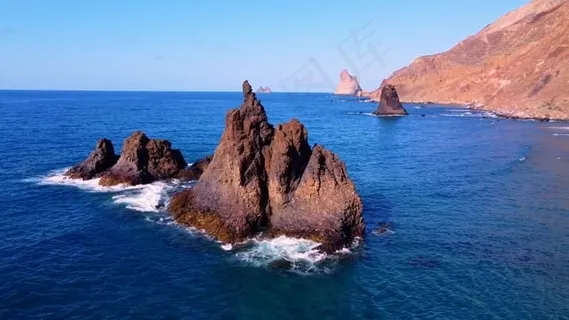 岩石, 海洋, 波浪, 海岸, 城堡, 海, 夏天, 海滩