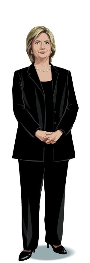 希拉里克林顿 PNG免抠(300x873)