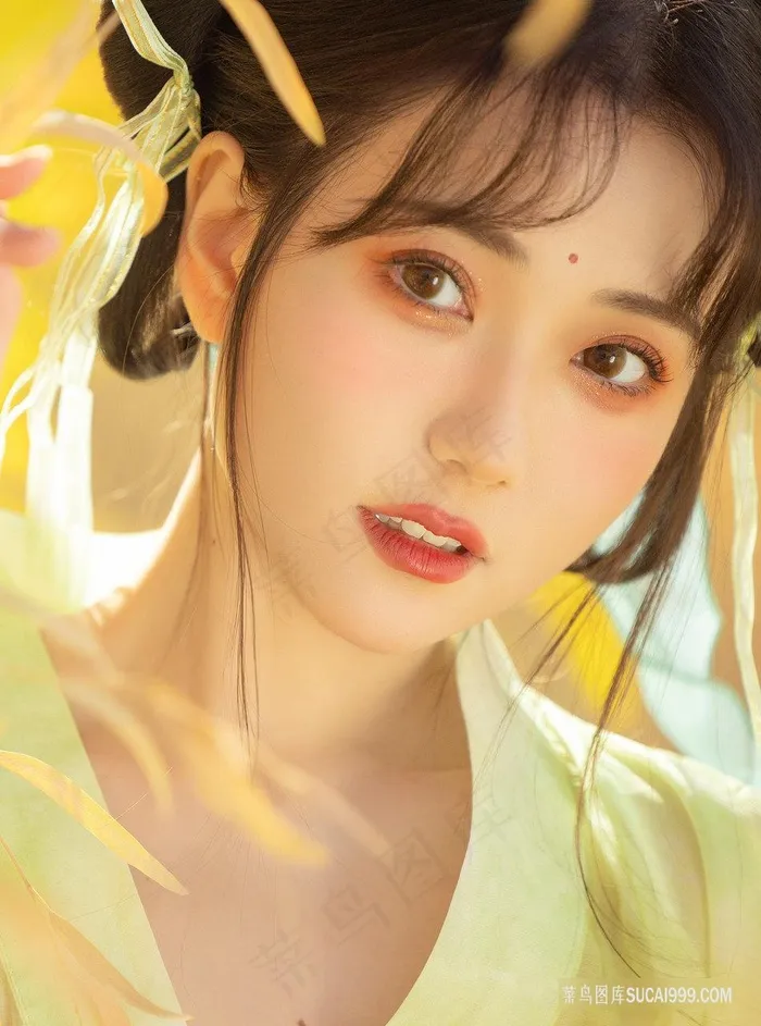 微距写真摄影汉服古装少女图片