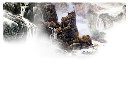 山水画素材中国风水墨画素材元素中国画