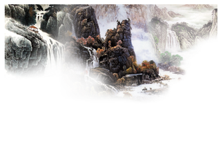 山水画素材中国风水墨画素材元素中国画