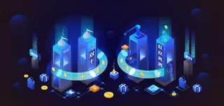 商务2.5D未来科技商务素材