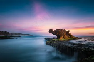 澳大利亚龙头石日落