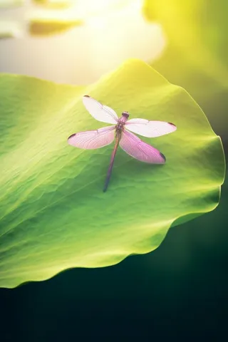 阳光荷叶清爽背景图