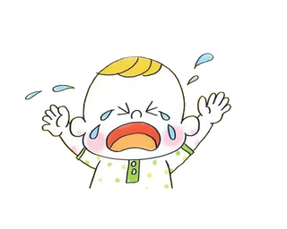 哭泣卡通孩子