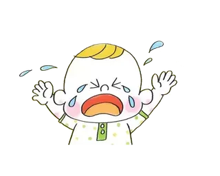 哭泣卡通孩子